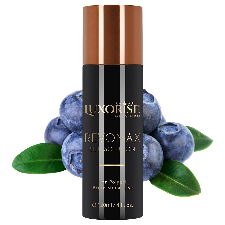 Solutie modelare Polygel RevomaxSlip LUXORISE, Blueberry 120ml – Cleanser / Dizolvant / Remover LUXORISE