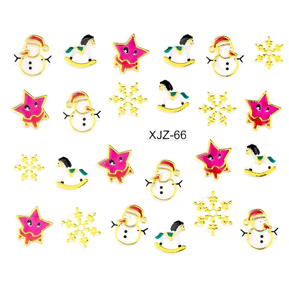 Sticker 3D Unghii LUXORISE, Christmas Stars XJZ-66 kitunghii,LUXORISE Nail Art,Sticker,Unghii,LUXORISE,Christmas,Stars,XJZ-66,Nail,Art,Ornamente,Craciun