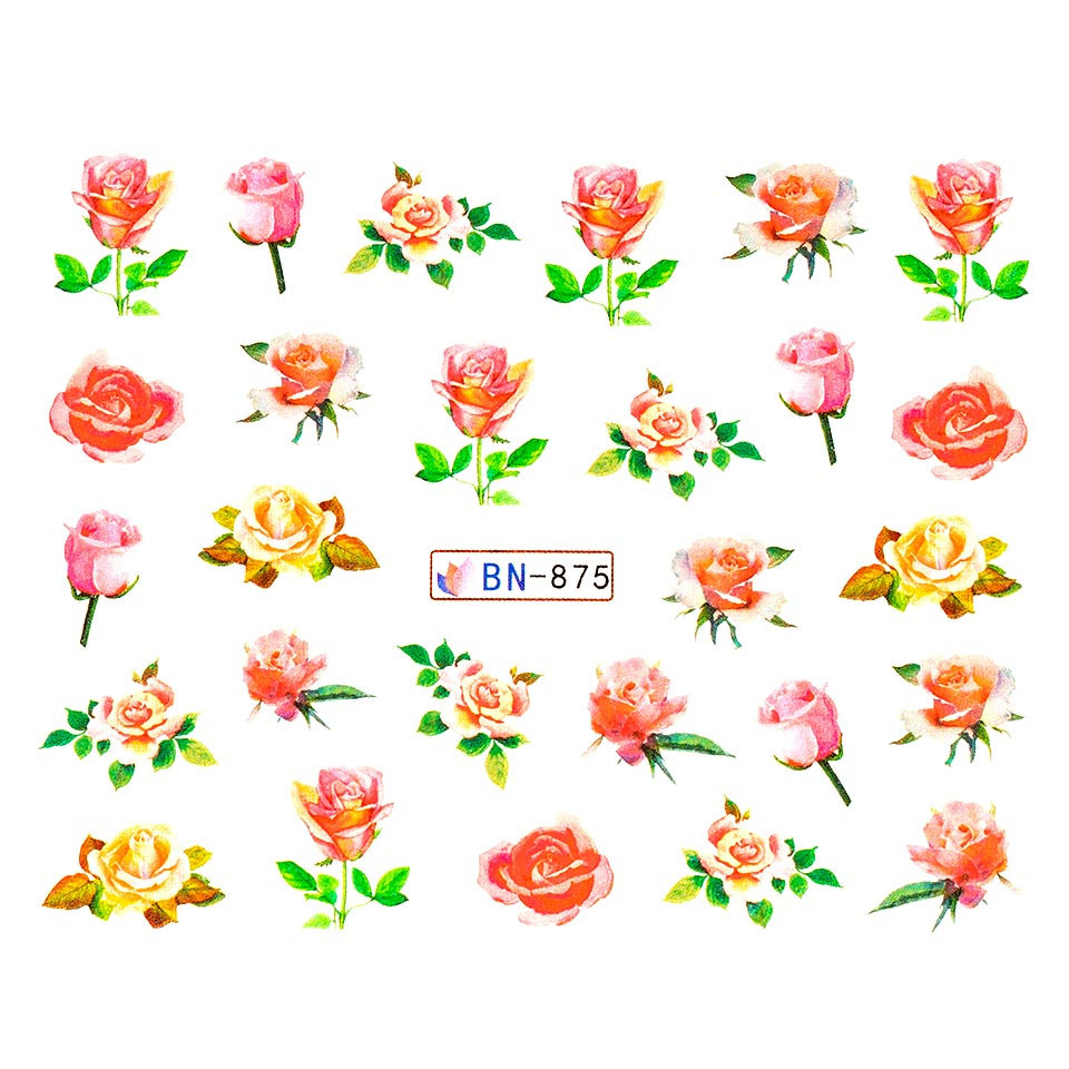 Tatuaj Unghii LUXORISE Flower Rose, BN-875 kitunghii.ro poza noua reduceri 2022