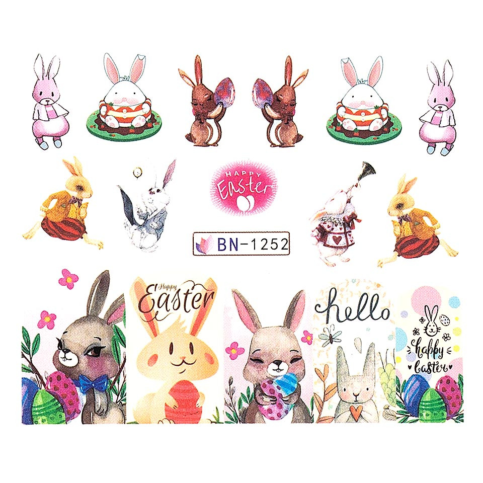 Tatuaj Unghii LUXORISE Hello Easter, BN-1252