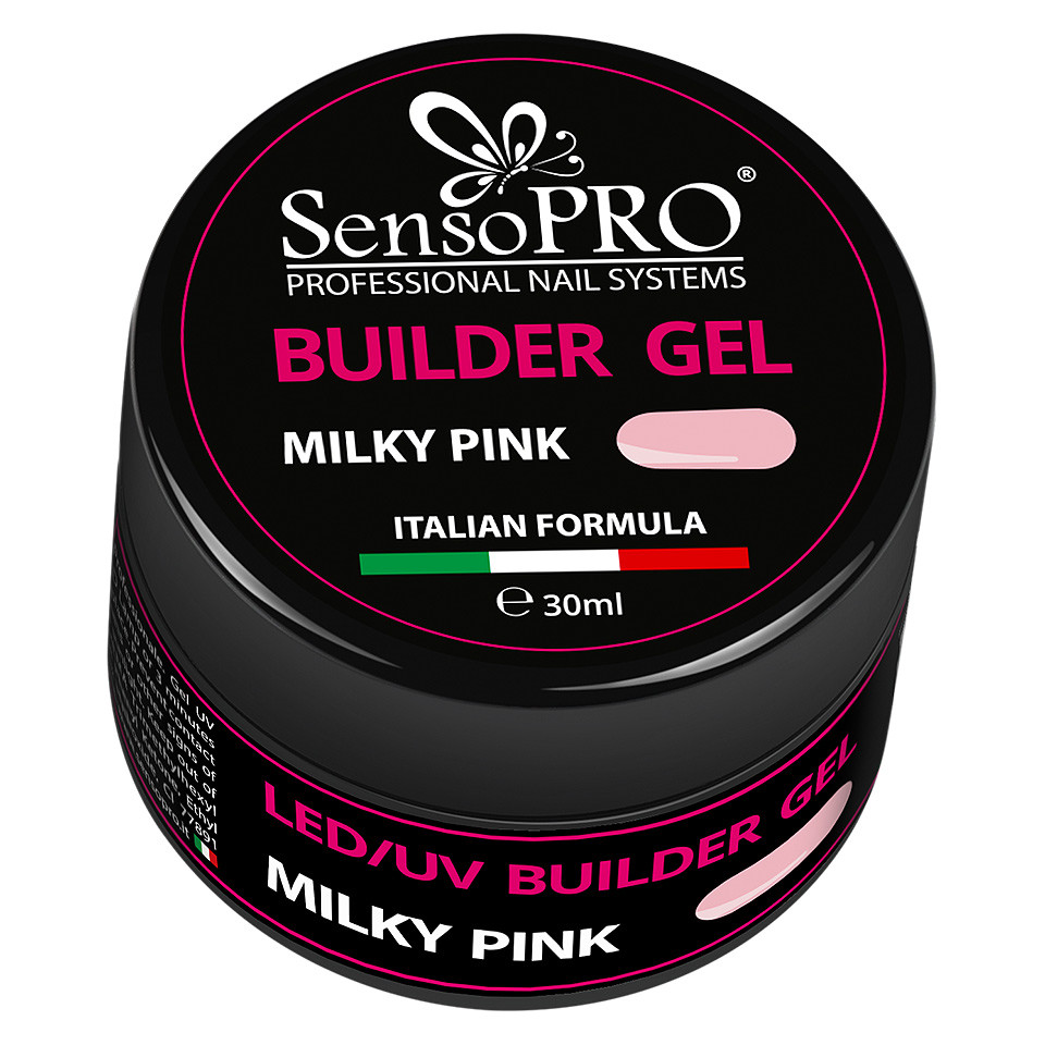 Gel Camuflaj Unghii SensoPRO Milano 30ml - Milky Pink