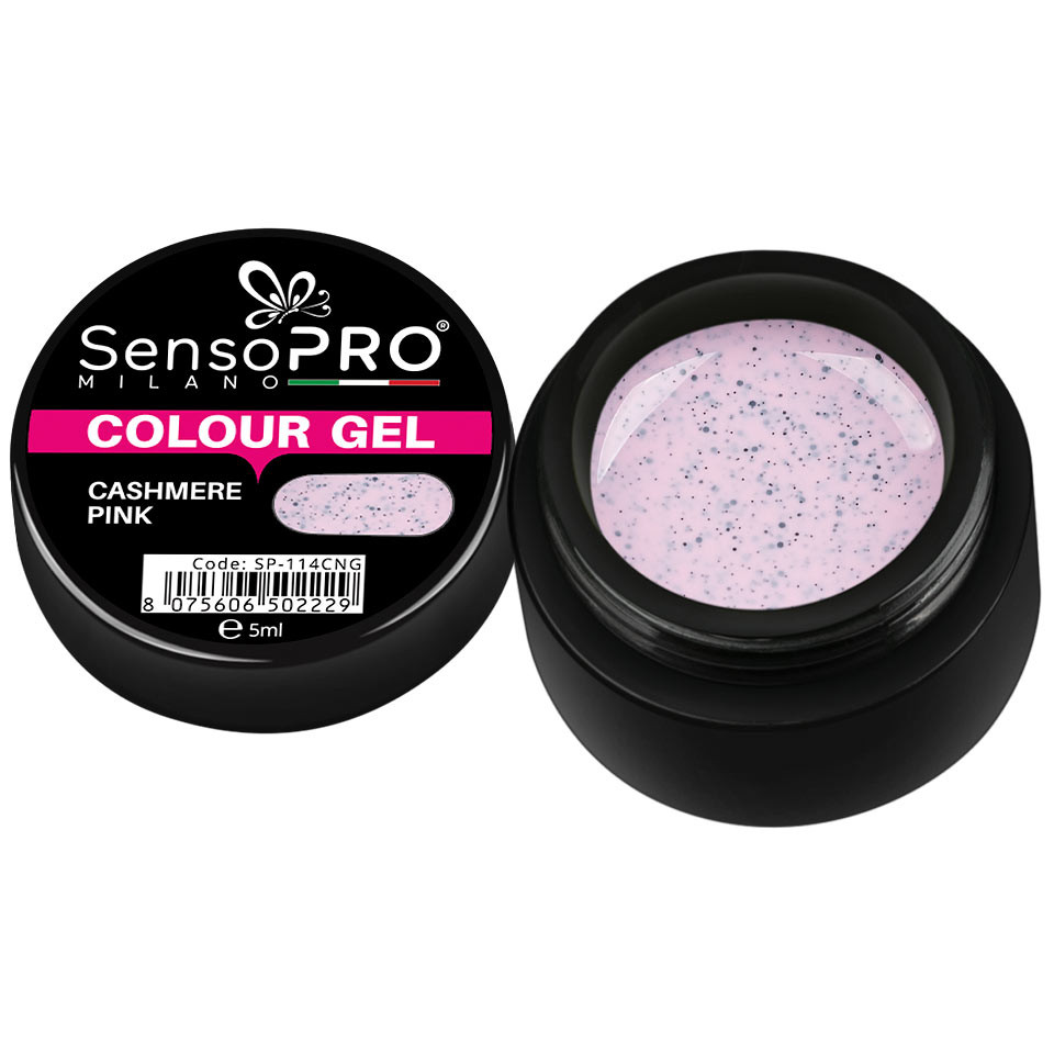 Gel UV Colorat Cashmere Pink 5ml, SensoPRO Milano 5ml imagine pret reduceri