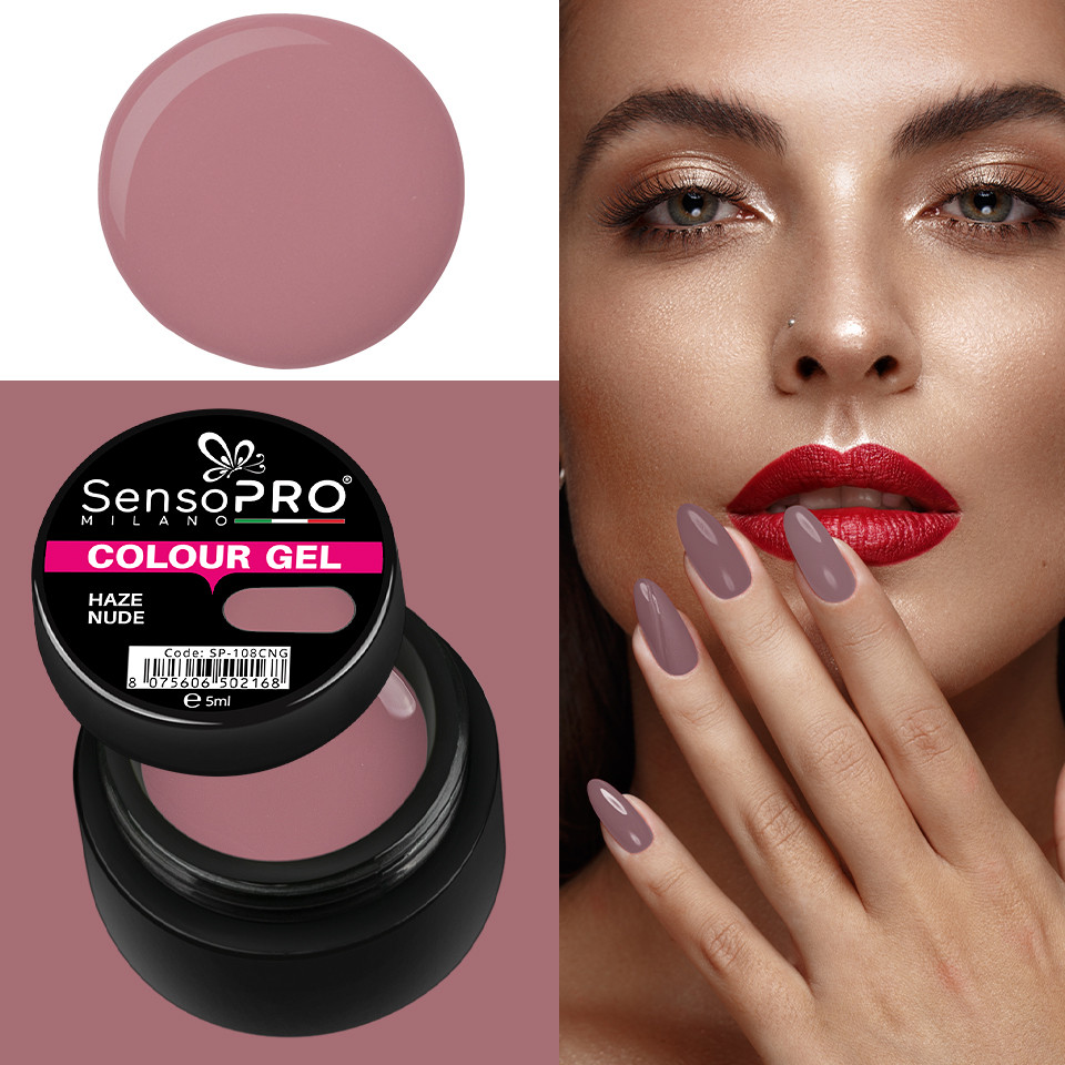 Gel UV Colorat Haze Nude, SensoPRO Milano