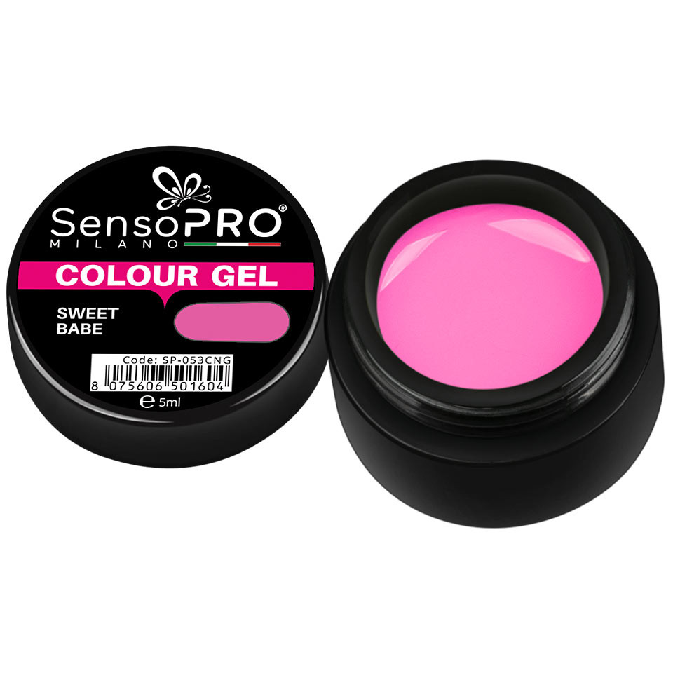 Gel UV Colorat Sweet Babe 5ml, SensoPRO Milano 5ml imagine pret reduceri