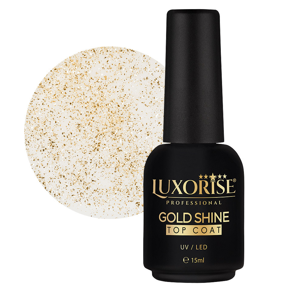 Gold Shine Top Coat LUXORISE, 15ml 15ML poza noua reduceri 2022