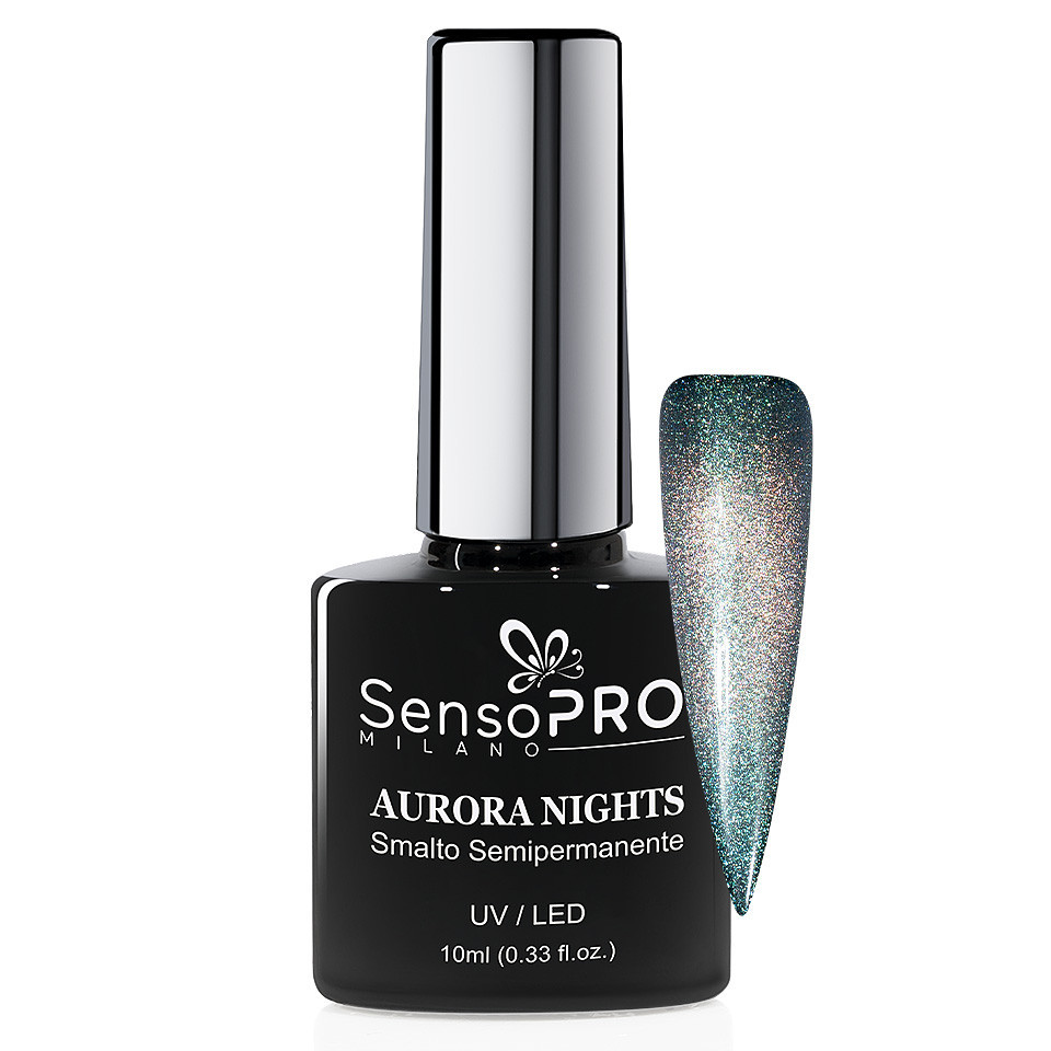 Oja Semipermanenta Aurora Nights SensoPRO Milano 10ml, Greenland Sky 03 10ml imagine 2022