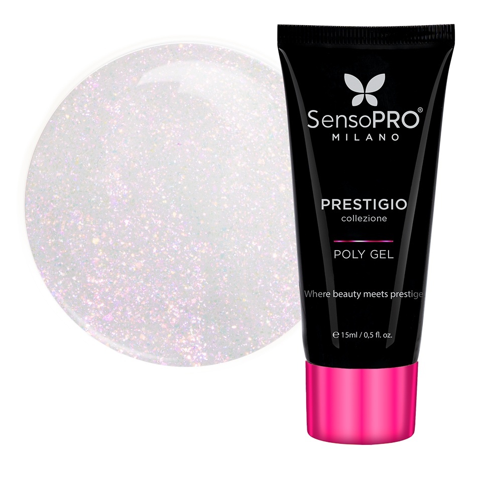 Polygel PRESTIGIO SensoPRO Milano - Frosty Blush, 15ml – Polygel - PRESTIGIO SensoPRO Milano Roz