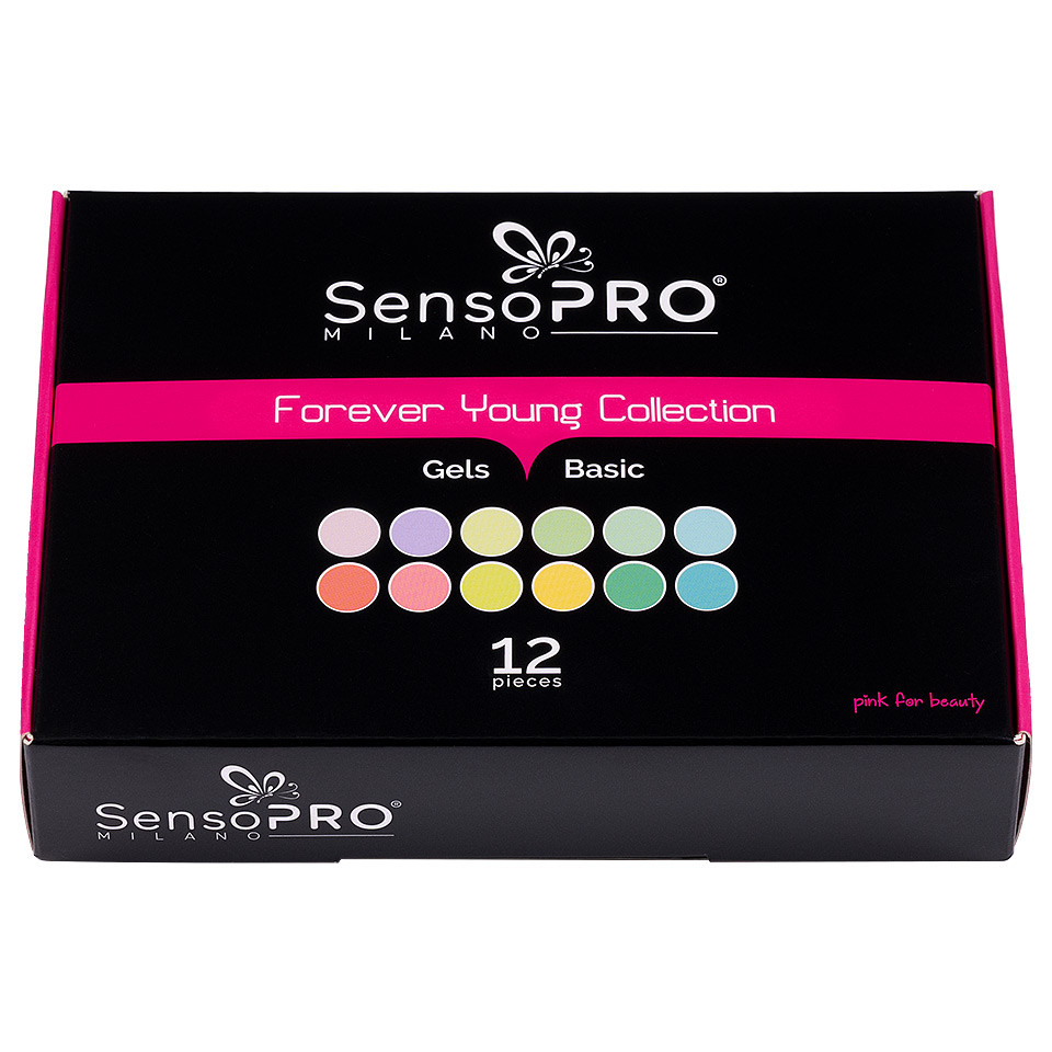 Set 12 Geluri UV Colorate SensoPRO Milano - Forever Young Collection