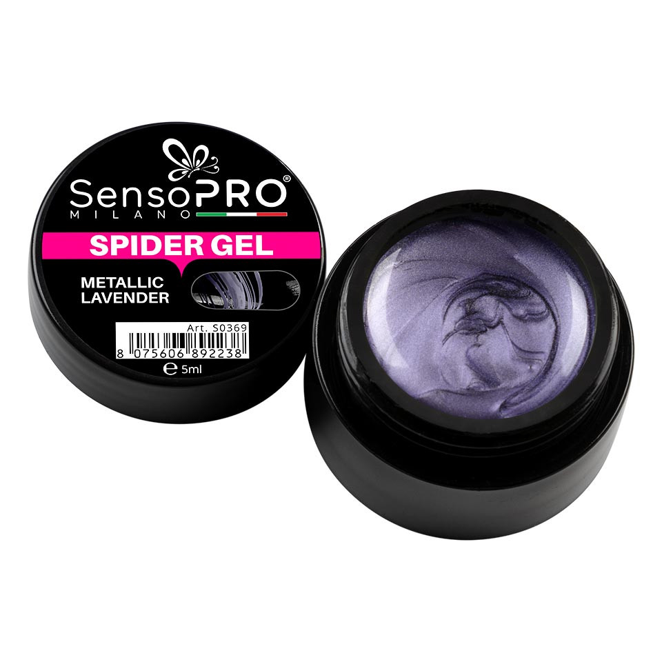 Spider Gel SensoPRO Metallic Lavender, 5 ml Gel imagine 2022