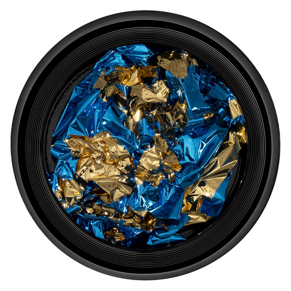 Foita Unghii LUXORISE – Unique Blue & Gold #04 kitunghii.ro Foita Creponata Unghii
