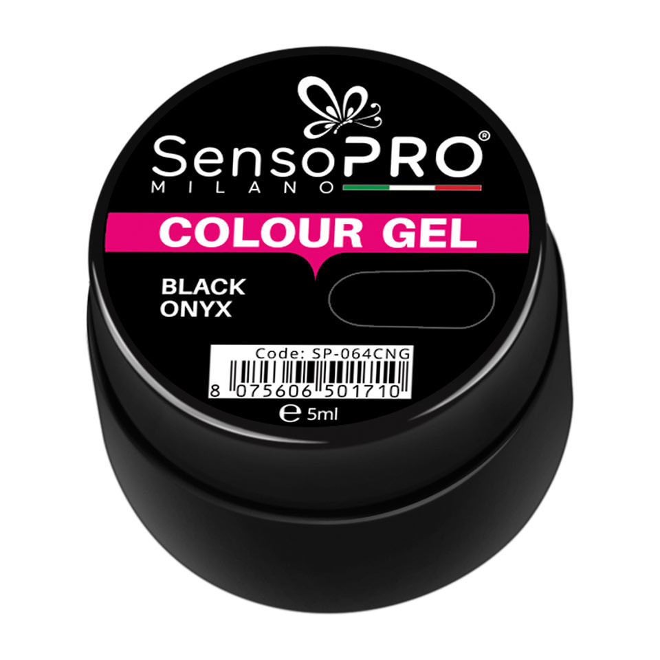 Gel UV Colorat Black Onyx 5ml, SensoPRO Milano