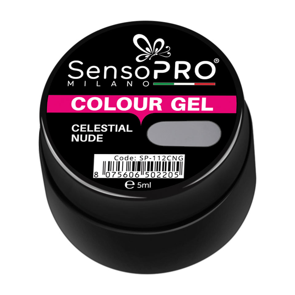 Gel UV Colorat Celestial Nude 5ml, SensoPRO Milano