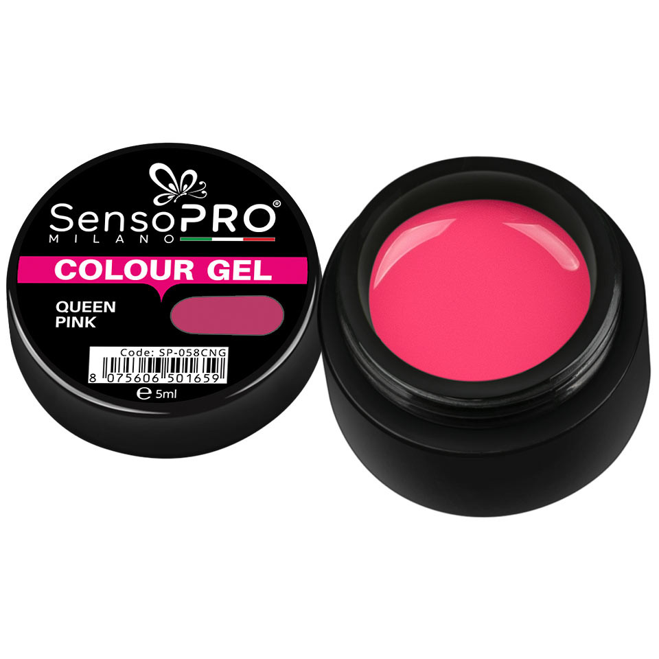 Gel UV Colorat Queen Pink 5ml, SensoPRO Milano 5ml