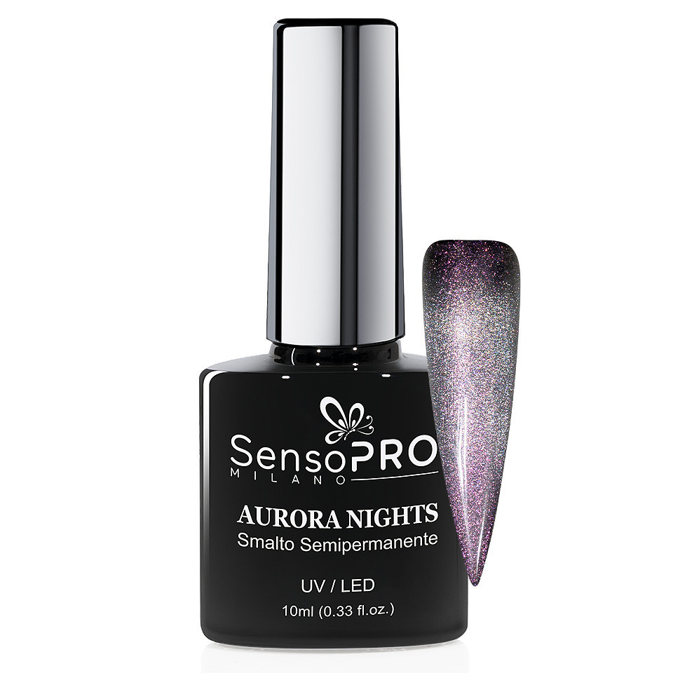 Oja Semipermanenta Aurora Nights SensoPRO Milano 10ml, Purple Sky 04 10ML poza noua reduceri 2022