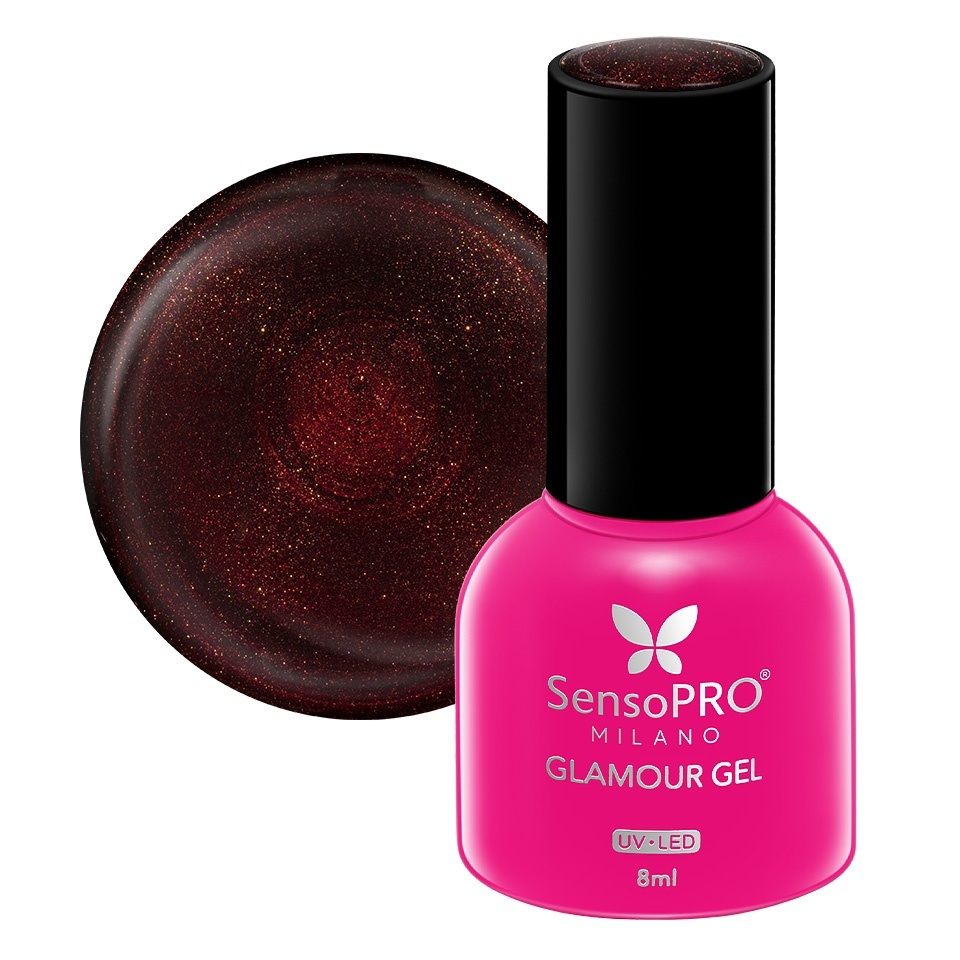 Oja Semipermanenta Glamour Gel SensoPRO Milano 8ml, Perfect Ruby #118