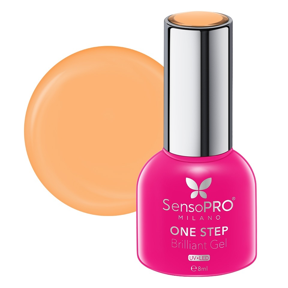 Oja Semipermanenta One Step Brilliant Gel SensoPRO Milano 8ml, Orange Berry #118 – Oja One Step SensoPRO 8ml SensoPRO Milano Portocaliu