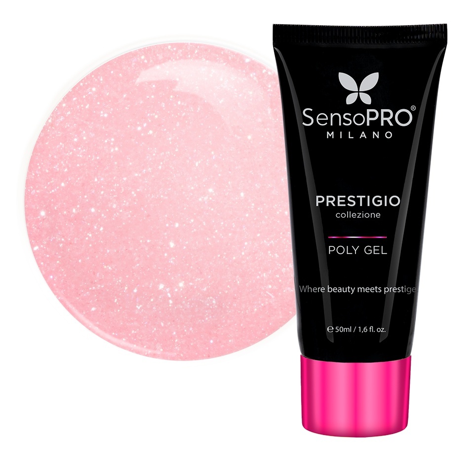 Polygel PRESTIGIO SensoPRO Milano - Pink Parfait, 50ml – Polygel - PRESTIGIO SensoPRO Milano Roz