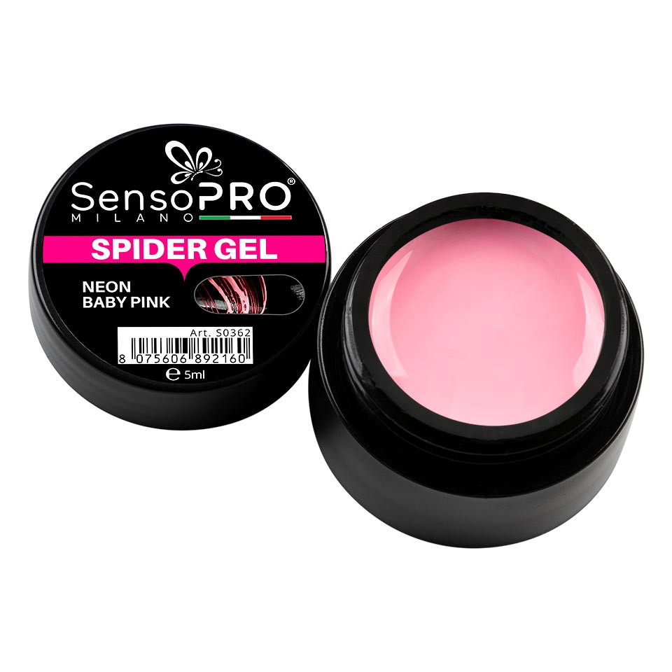 Spider Gel SensoPRO Neon Baby-Pink, 5 ml kitunghii.ro imagine pret reduceri