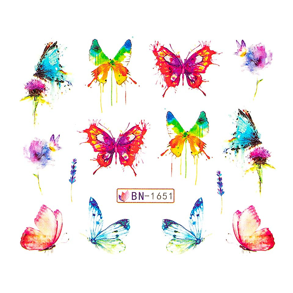 Tatuaj unghii LUXORISE, Butterfly Bliss BN-1651 Art