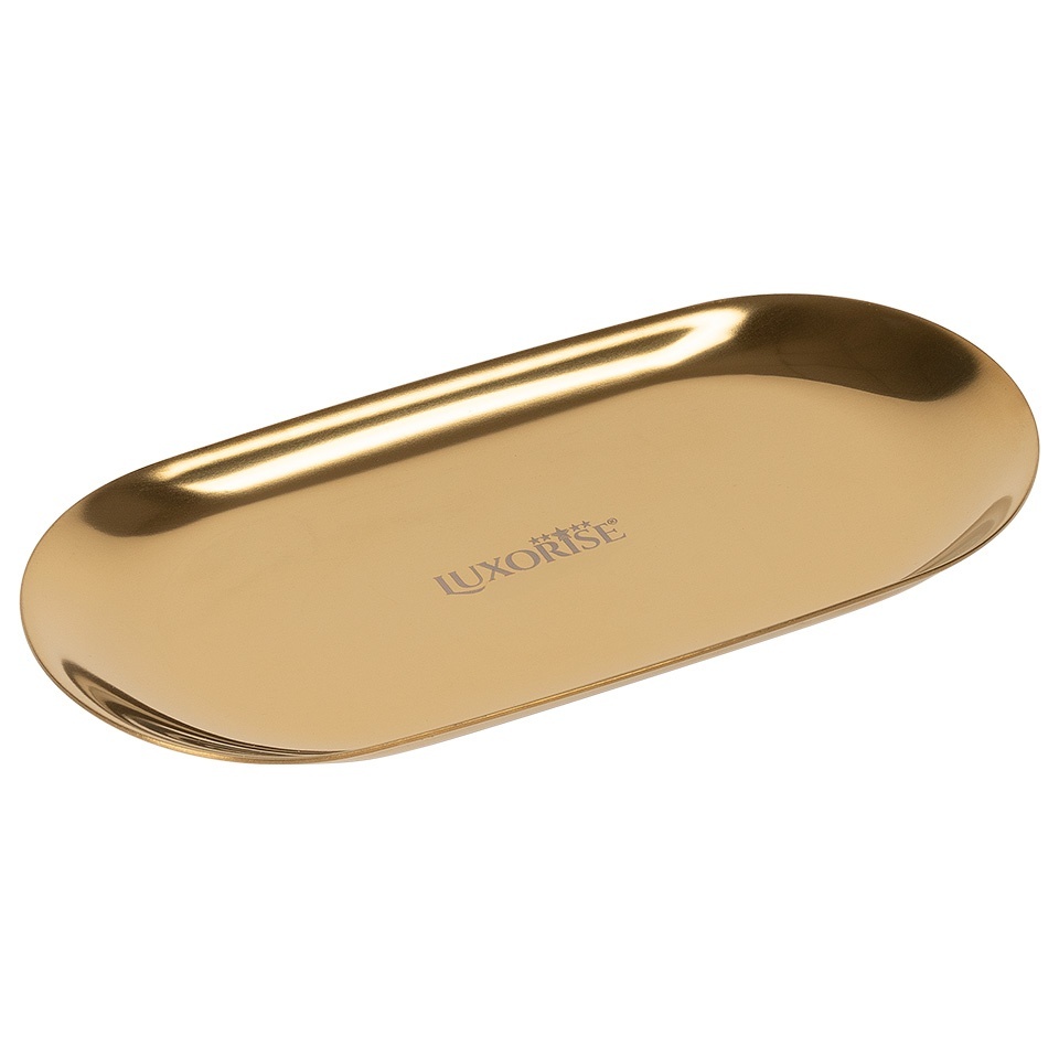 Tavita Inox Instrumente Salon LUXORISE, Gold – Organizare Manichiura LUXORISE Auriu