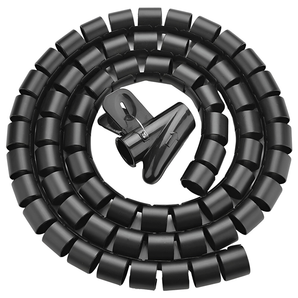Ugreen Organizator cabluri universal tubular pentru birou, model spiralat, 3m, negru