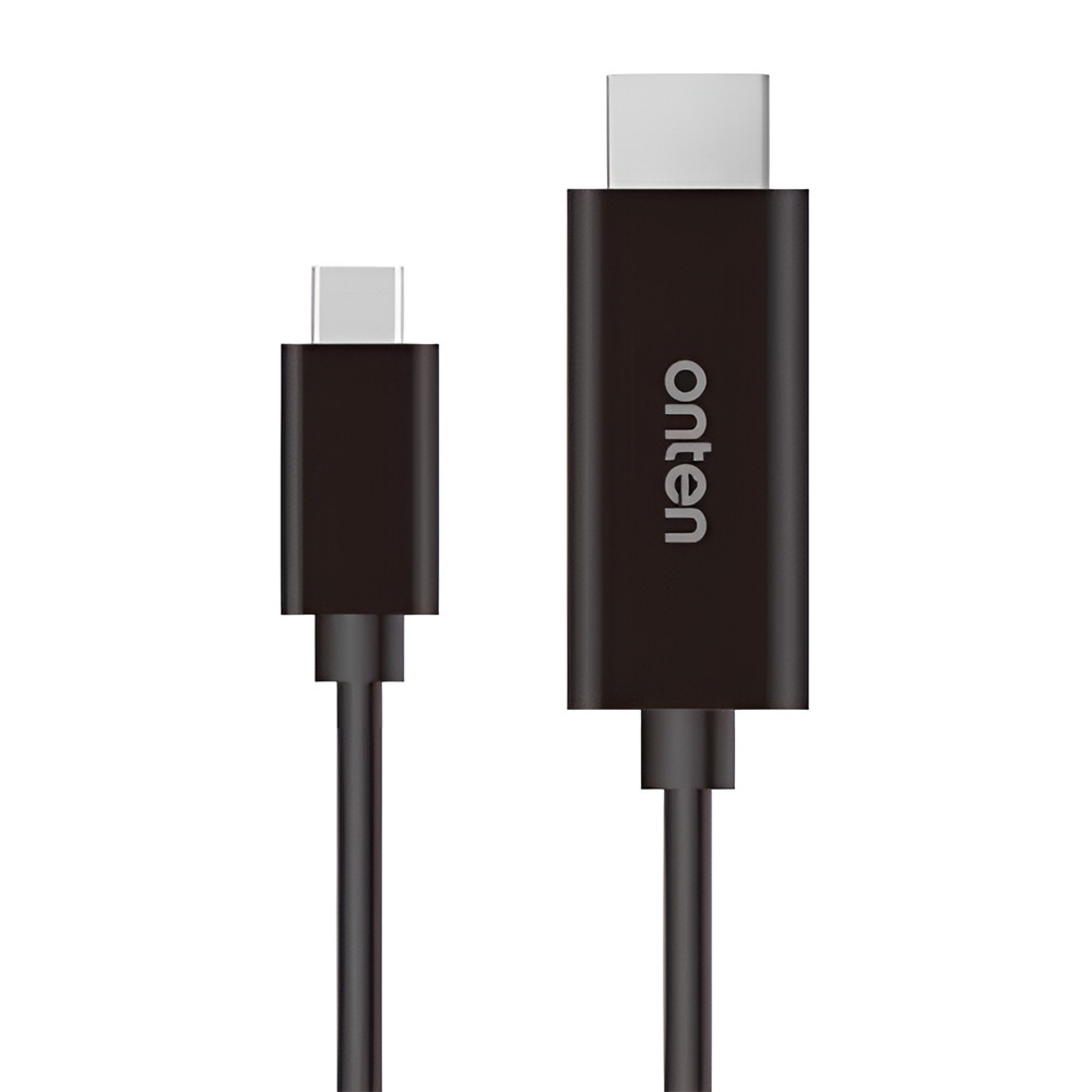 Cablu USB C - HDMI, ONTEN, adaptor USB Type-C 3.1 la HDMI 4K@30Hz, compatibil cu MacBook, iMac, Samsung, Chromebook Pixel, Huawei, audio/ video, negru