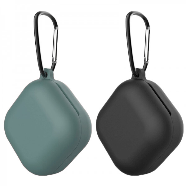 Set 2 huse de protectie pentru casti Samsung Galaxy Buds Live, din silicon si carlige de prindere, n