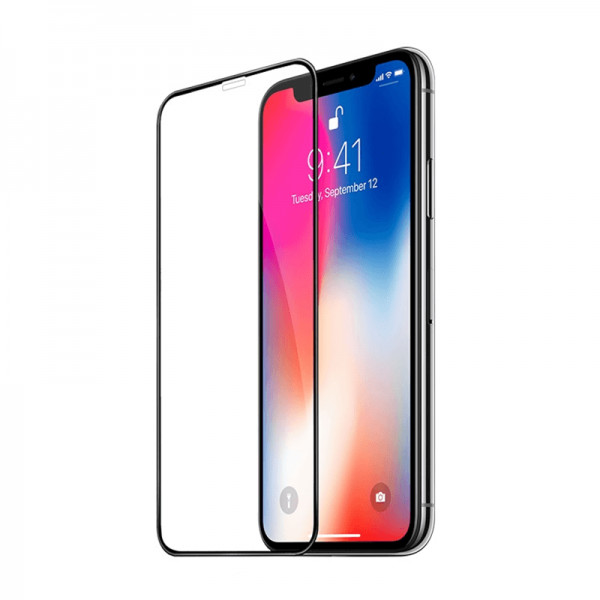 Folie protectie pentru iPhone X/XS din sticla securizata 3D, negru