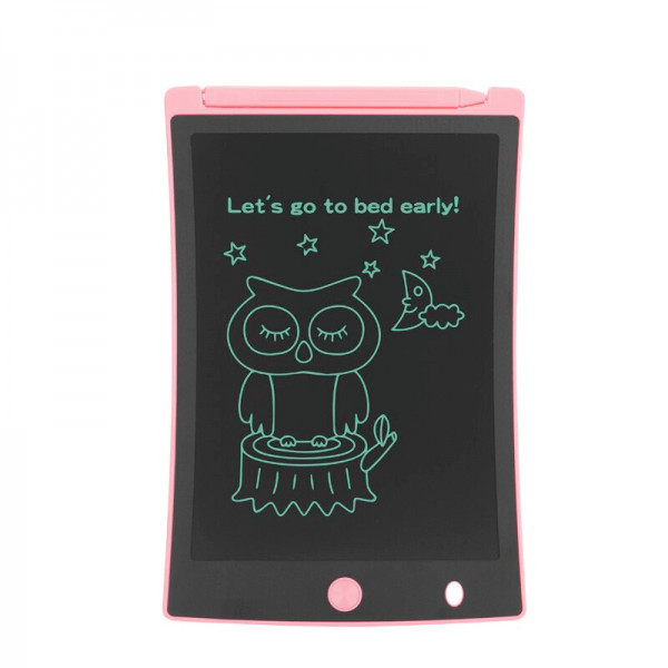 Tableta grafica pentru scris si desenat cu Stylus, display LCD 8.5 inch, protectie ochi, rezistenta la apa si socuri, roz