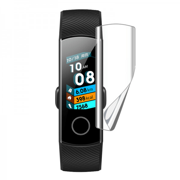 Set 3 folii de protectie ecran pentru Huawei Honor Band 4 / 5, din Hidrogel rezistent la zgarieturi,