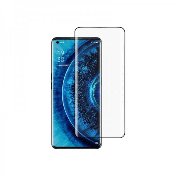 Folie de protectie din sticla securizata pentru Oppo Find X2 Pro 3D curbata, negru