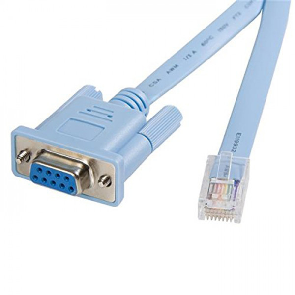 Cablu adaptor ethernet RJ45 tata la RS232 / DB9 mama pentru consola, router,calculator , 1.8m