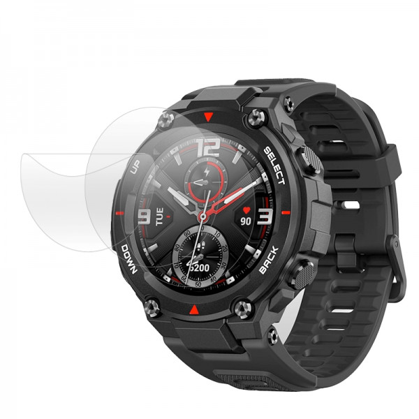 Set 3 folii de protectie ecran pentru smartwatch Amazfit T-REX/ T-REX Pro, din Hidrogel rezistent la
