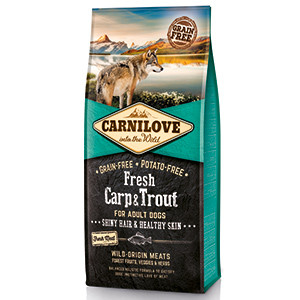 Carnilove Fresh Carp and Trout, Healthy Skin for Adult Dogs 12 kg Carnilove imagine 2022