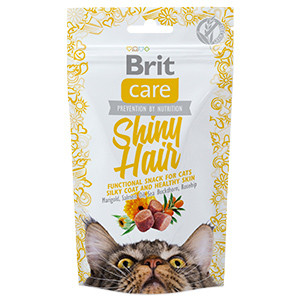 Brit Care Cat Snack Shiny Hair 50 g Brit Care imagine 2022
