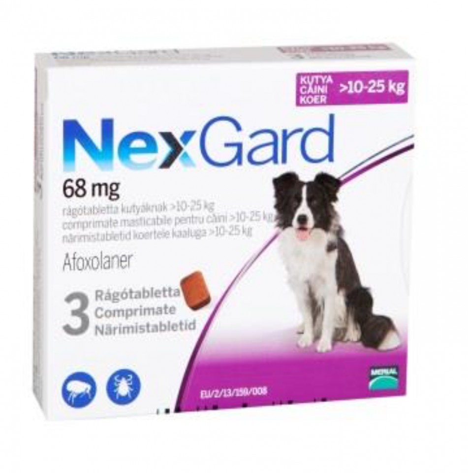 Nexgard S caini 10-25kg