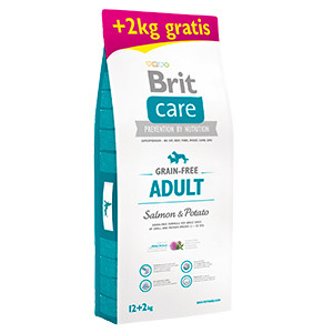 Brit Care Grain-Free Adult Salmon and Potato 12 plus 2 kg Brit Care imagine 2022