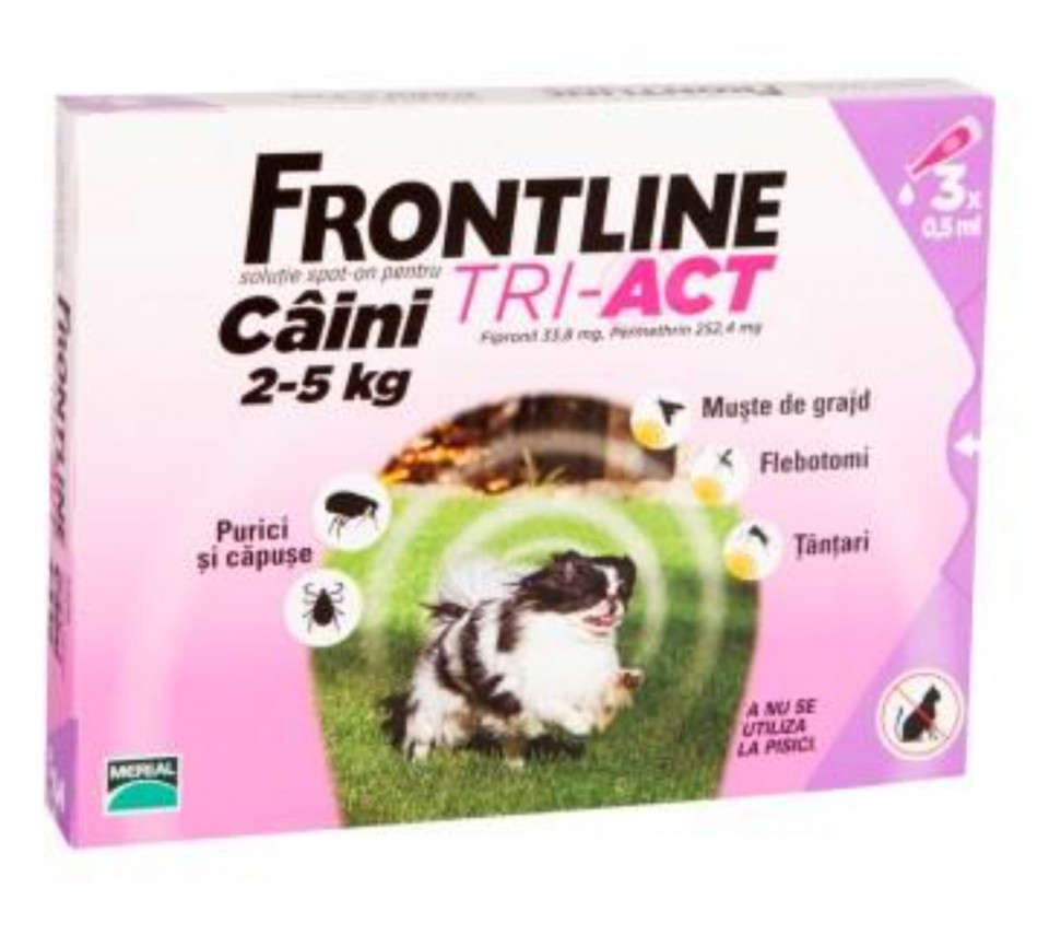 Frontline Tri-Act XS caini 2-5kg