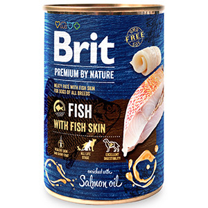 Brit Premium by Nature Fish with Fish Skin 400 g conserva Brit imagine 2022