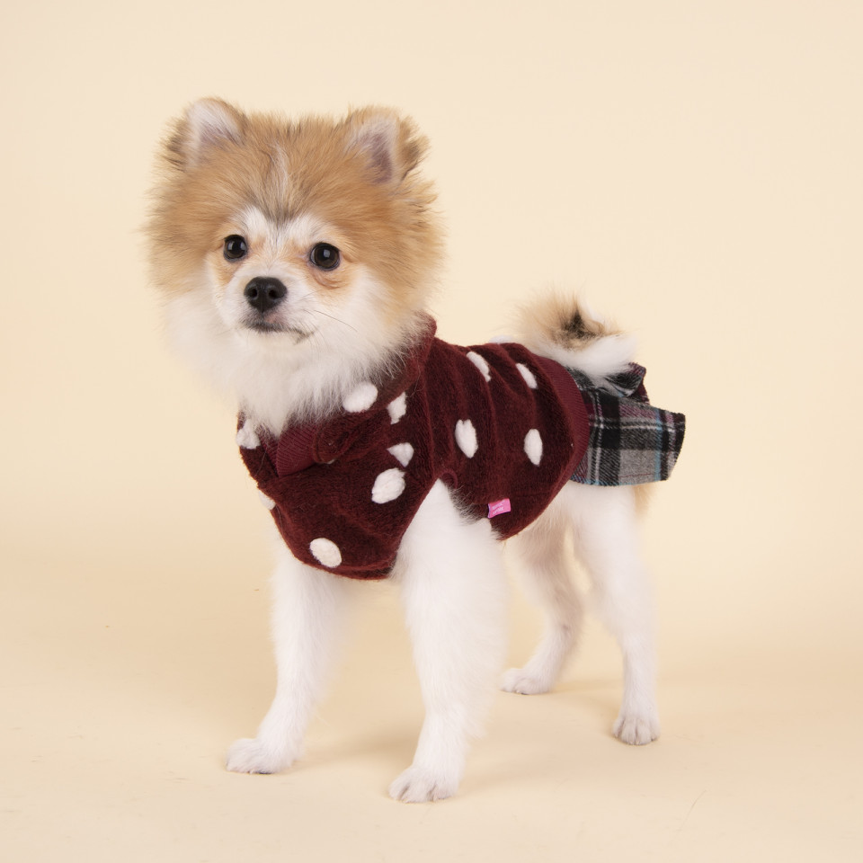 Haina caini Pinkaholic Viona NASD-OP7511 (hanorac cu fusta) (Marime: L, Culoare: Visiniu)