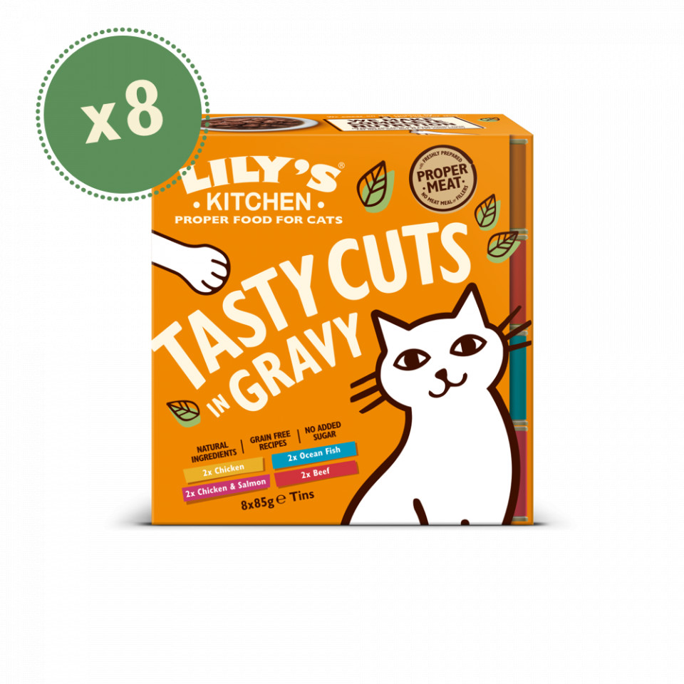 Lilys Kitchen Cat Tasty Cuts Mixed Multipack 8x85 g