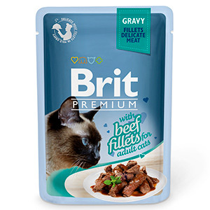 Brit Cat Delicate Beef in Gravy 85 g Brit imagine 2022