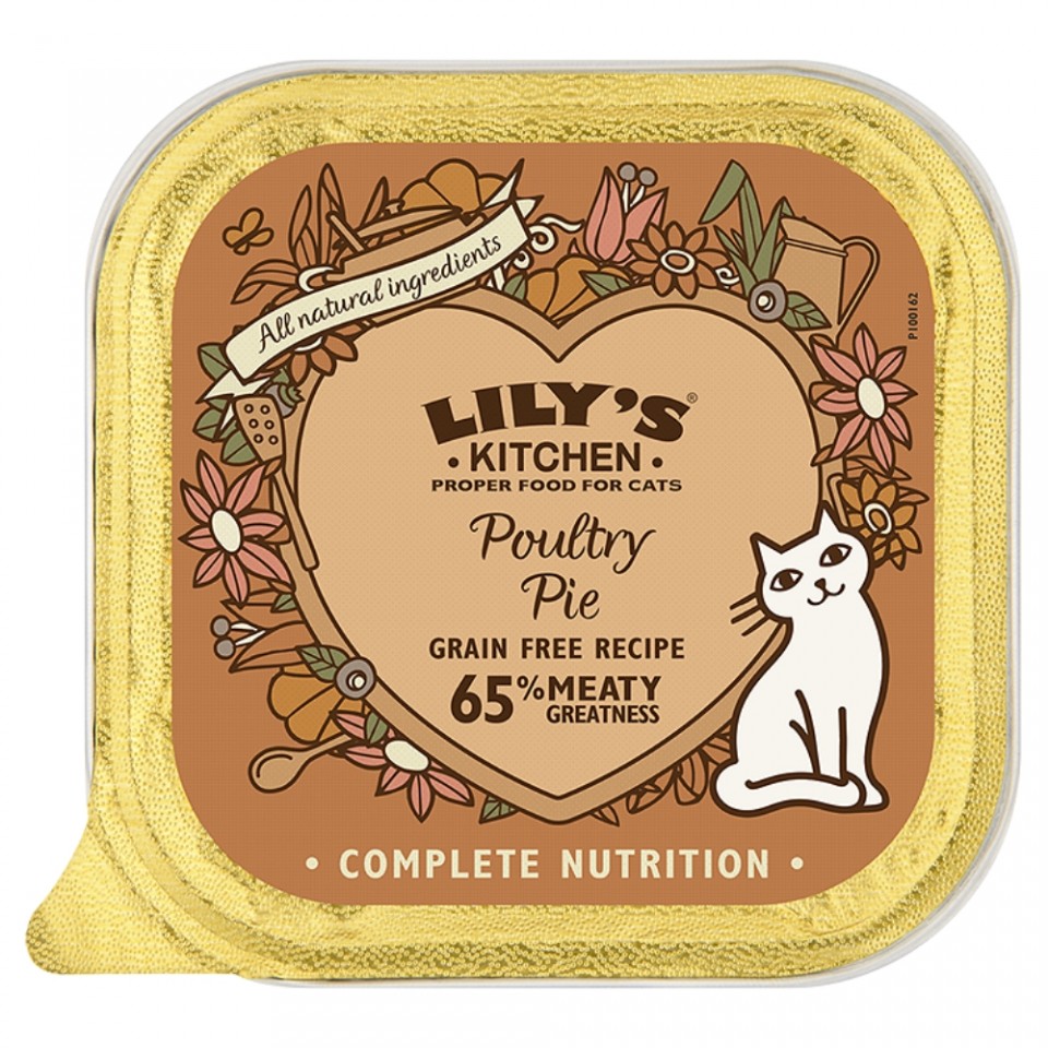 Hrana umeda pentru pisici, Lily’s Kitchen, cu ingrediente naturale, Poultry Pie 85g Lily's Kitchen imagine 2022