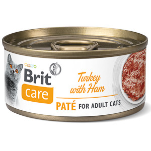 Brit Care Cat Turkey Pate With Ham 70 g Brit Care imagine 2022