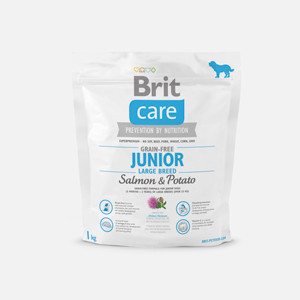 Brit Care Grain-free Junior Large Breed Salmon and Potato 1kg