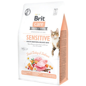 Brit Care Cat GF Sensitive Healthy Digestion and Delicate Taste 400 g Brit Care imagine 2022