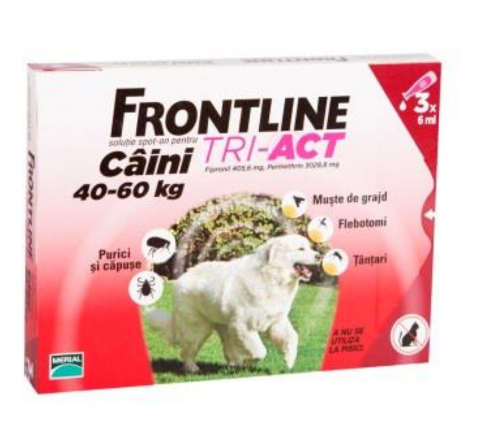 Frontline Tri-Act XL caini 40-60kg