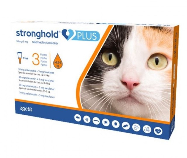 Stronghold Plus 30mg pisici 2.5-5kg shop.perfectpet.ro imagine 2022