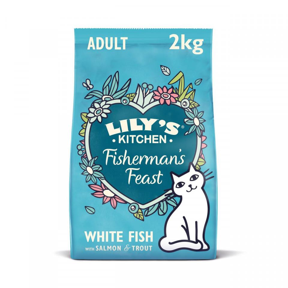 Lily’s Kitchen – Fisherman’s Feast – hrana uscata pentru pisici, cu somon 2kg Lily's Kitchen imagine 2022