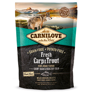 Carnilove Fresh Carp and Trout, Healthy Skin for Adult Dogs 1.5 kg Carnilove imagine 2022